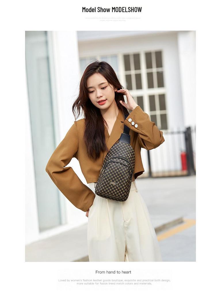 Women's Leopard Print Chest & Waist Bag - European & American Fashion, Large Capacity, Single Shoulder, Crossbody, Commuting & Phone Storage Bag