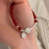 Blessing Accessories New Year Bangle Buddha Women's Wrist Jewelry Red Beads Bracelet  Women