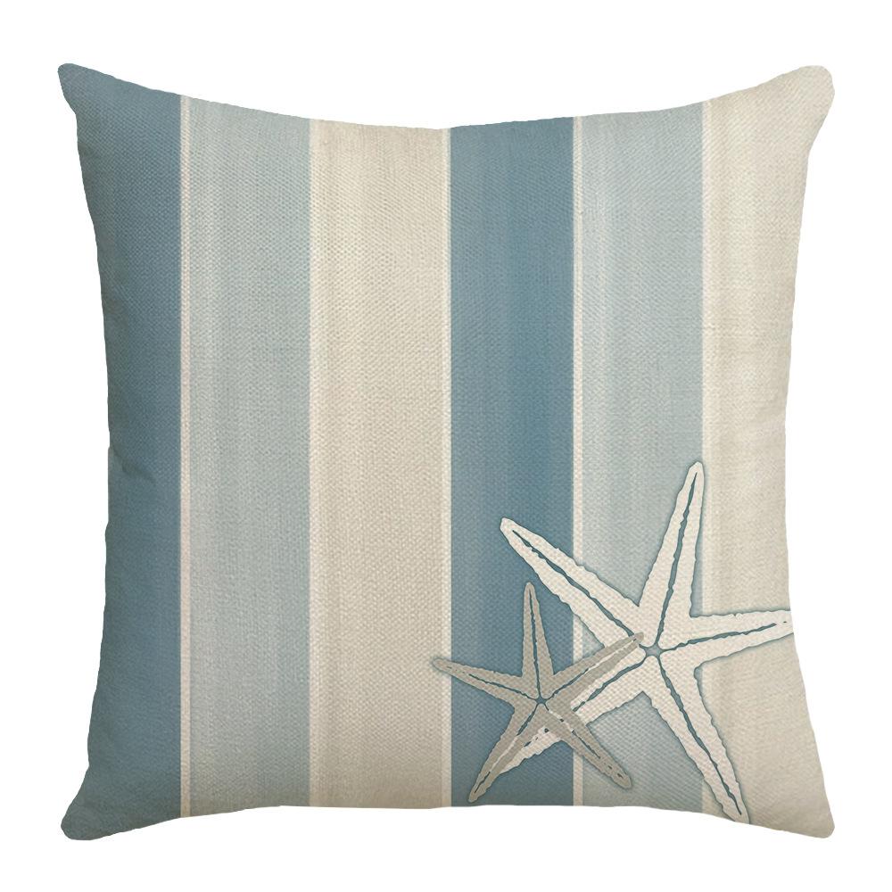 New Spring and Summer Pillow Case Small Fresh Modern Simple Plant Ocean Shell Home Pillow Case