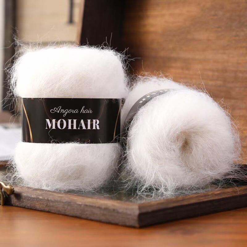 Alpaca Mohair Yarn Hand Woven Sweater Camisole Hat Yarn Ball Handmade DIY Doll Crochet Hook Yarn Ball Handmade Materials