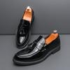 Fashion Classic Men Tassel Shoes Casual  Comfortable Fashionable Small Leather Shoe Men British Gentleman Social Shoes Black Sizes 38-46