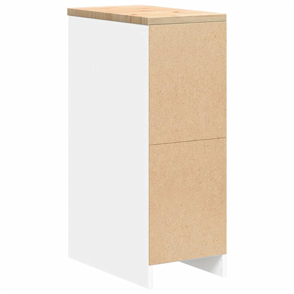 White Garage Storage Cabinet 30X51X85 Cm