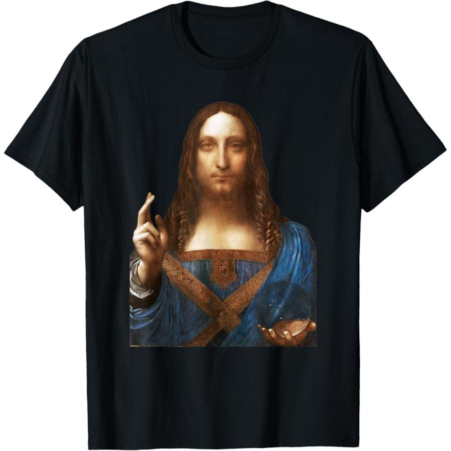 

Leonardo da Vinci - Salvator Mundi (Savior of the World) T-Shirt XXXXXL чорний