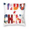 Indochine Band Logo Pillowcase Polyester Linen Velvet Pattern Zip Decor Sofa Cushion Case