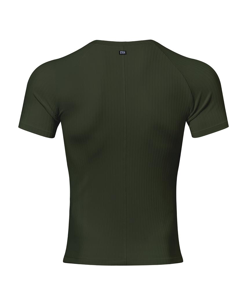 MY HOMESICK 7 Performance Tech Muscle Fit T-Shirt Khaki