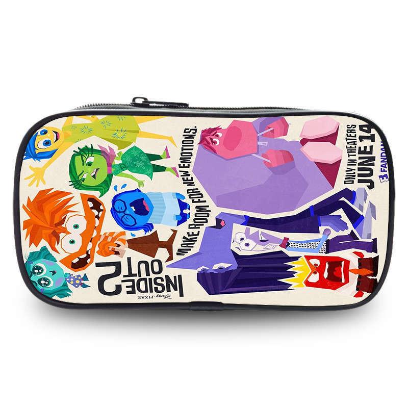 Inside Out 2 Large Capacity Pencil Case For Students Oxford Material