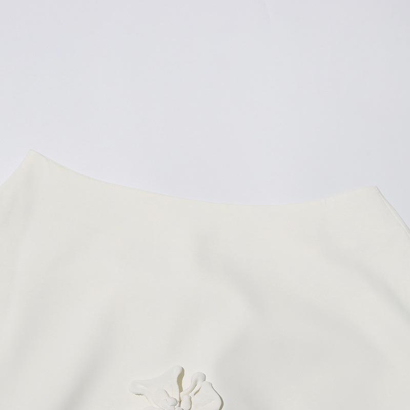 2025 French Retro Summer Floral Spliced High-Waist Midi Skirt and Sling Top Set