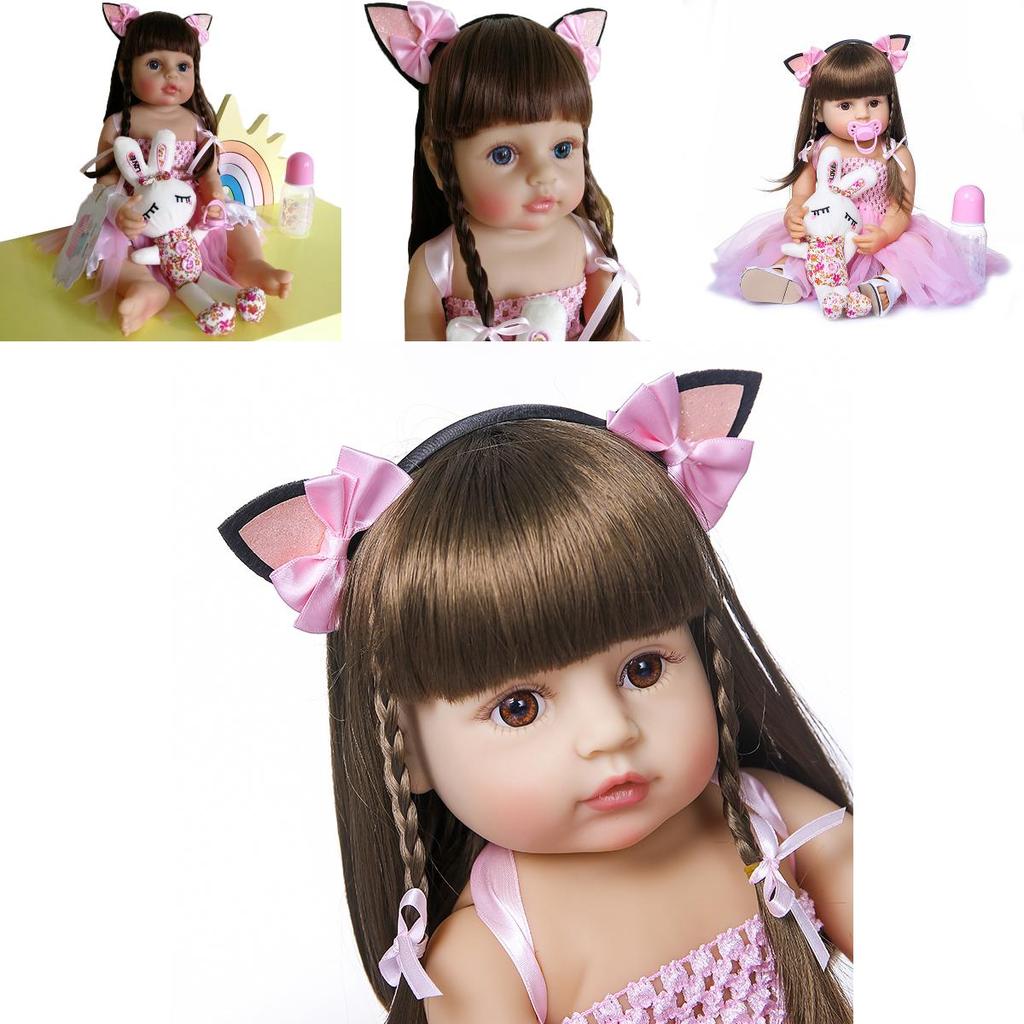 Originalpuppe Reborn Baby Kleinkind Mädchen Weich Vollsilikon Badespielzeug Geschenk**