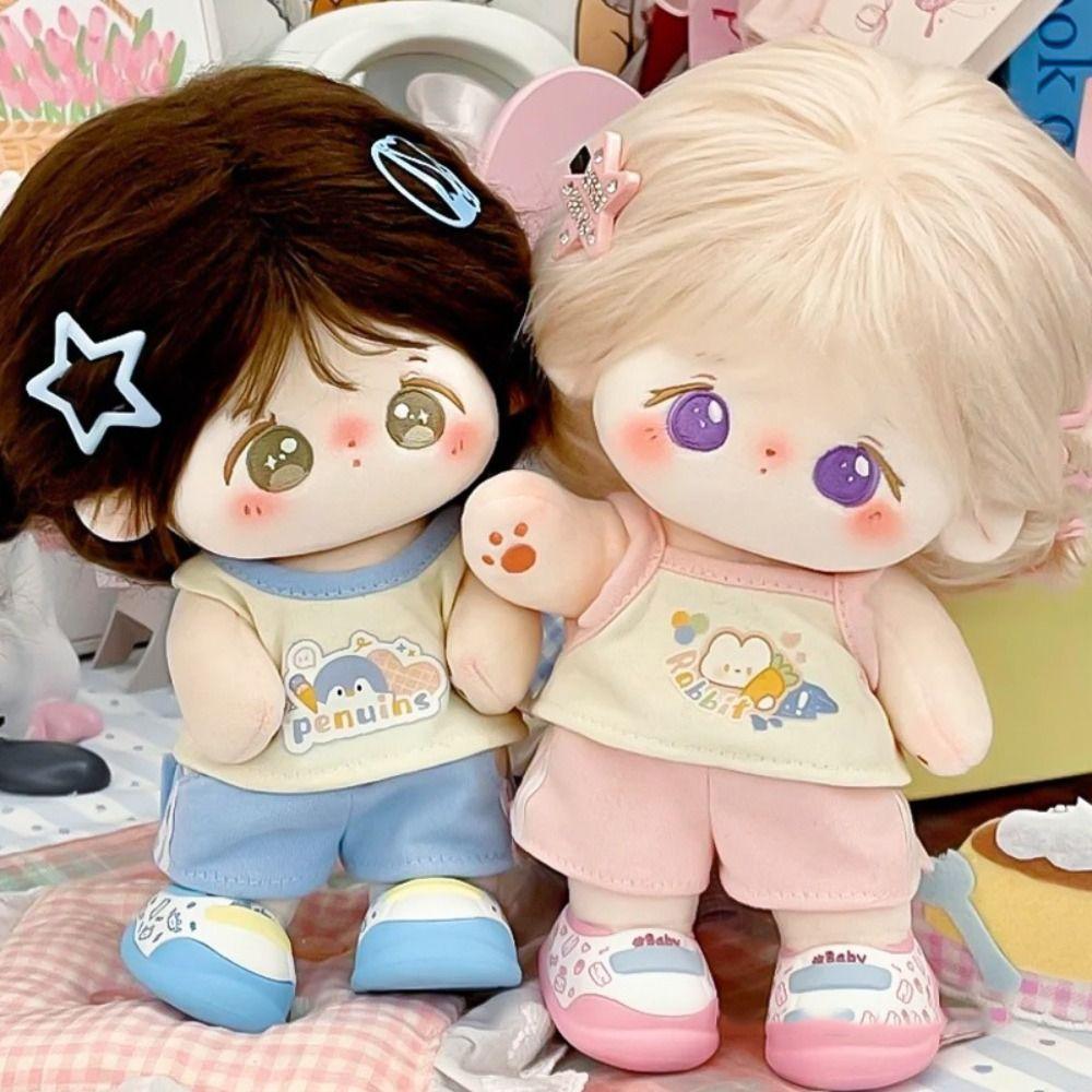 

Peaked Cap 20cm Cotton Doll Clothes Outfit Plush Doll Clothes Doll Accessories style E