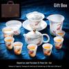 Chaxun Glazed Ice Jade Porcelain Kung Fu Tea Set (12-Piece)