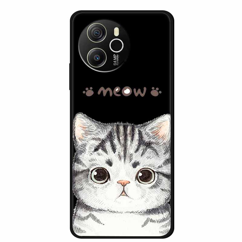 Coque For Blackview Shark 8 Case Cute Cartoon Black Silicone Soft Phone Cases For Blackview Shark 8 Back Cover Case Shark8 Funda