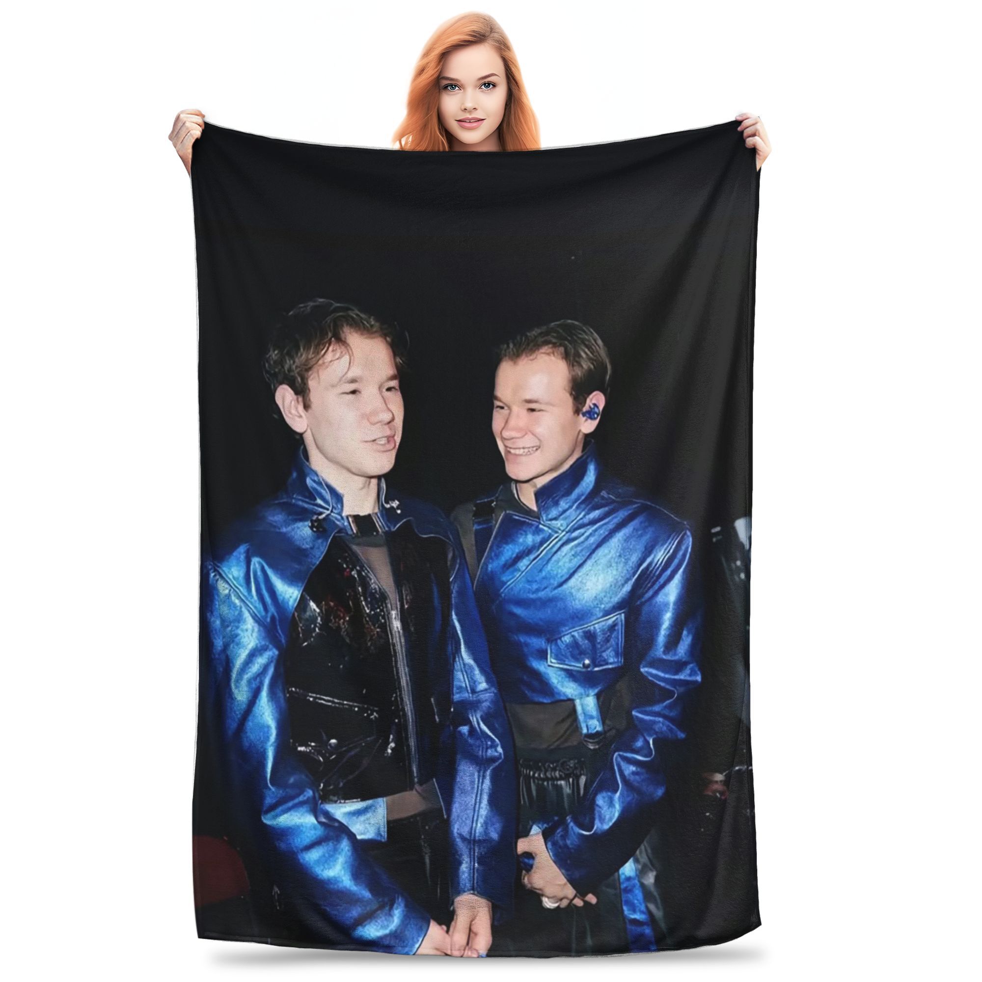 Flannel Throw Blanket Marcus And Martinus Unforgettable Eurovisions Sweden Blankets Soft Bedspread for Bed Living room Home Size: 75*100cm, Weight: 230 GSM