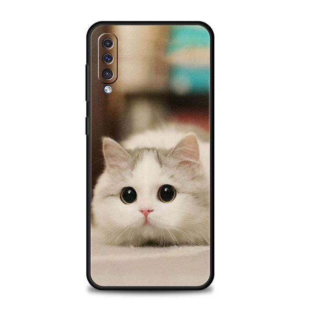 

Для Samsung A10 A30 A70 A20s A20e M31 A50 A40 M30s A10e M22 M12 M52 5g M33 A10s Cute Cat Kitten Celular Case Модный черный For Samsung A40