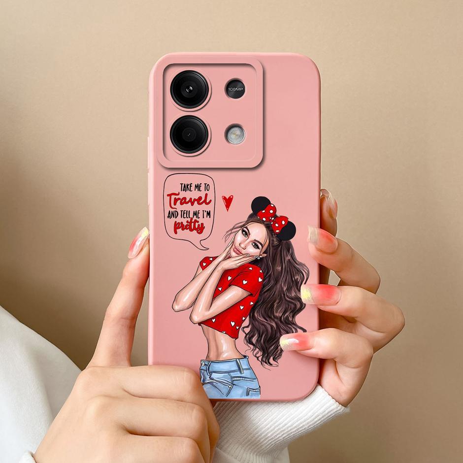 For Xiaomi Redmi Note 13 Pro Plus 5G Case Sweet Girls Cartoons Matte Silicone Coque For Redmi Note13 Pro+ 5G New Design Funda