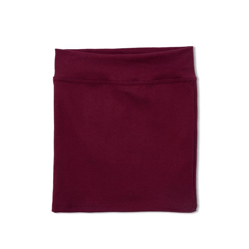 Saia Midi Preta Evasê de Cintura Alta Feminina - Verão Modeladora Bodycon com Shorts Anti-exposição para Figuras Petite