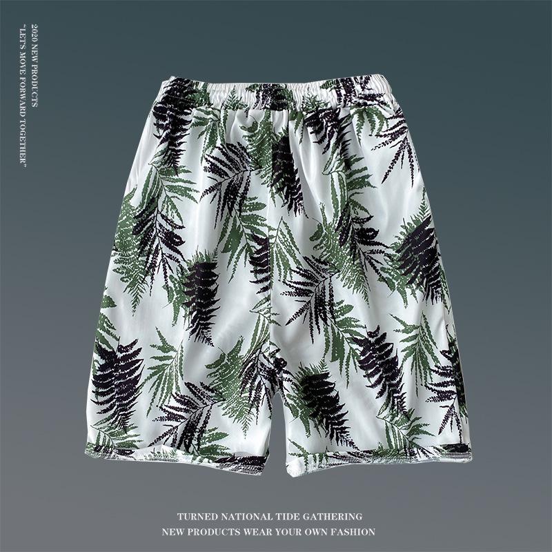 

Men s Loose Plus Size Hawaiian Floral Beach Shorts - Quick-Dry, Trendy, Five-Point Design for Couples 2XL