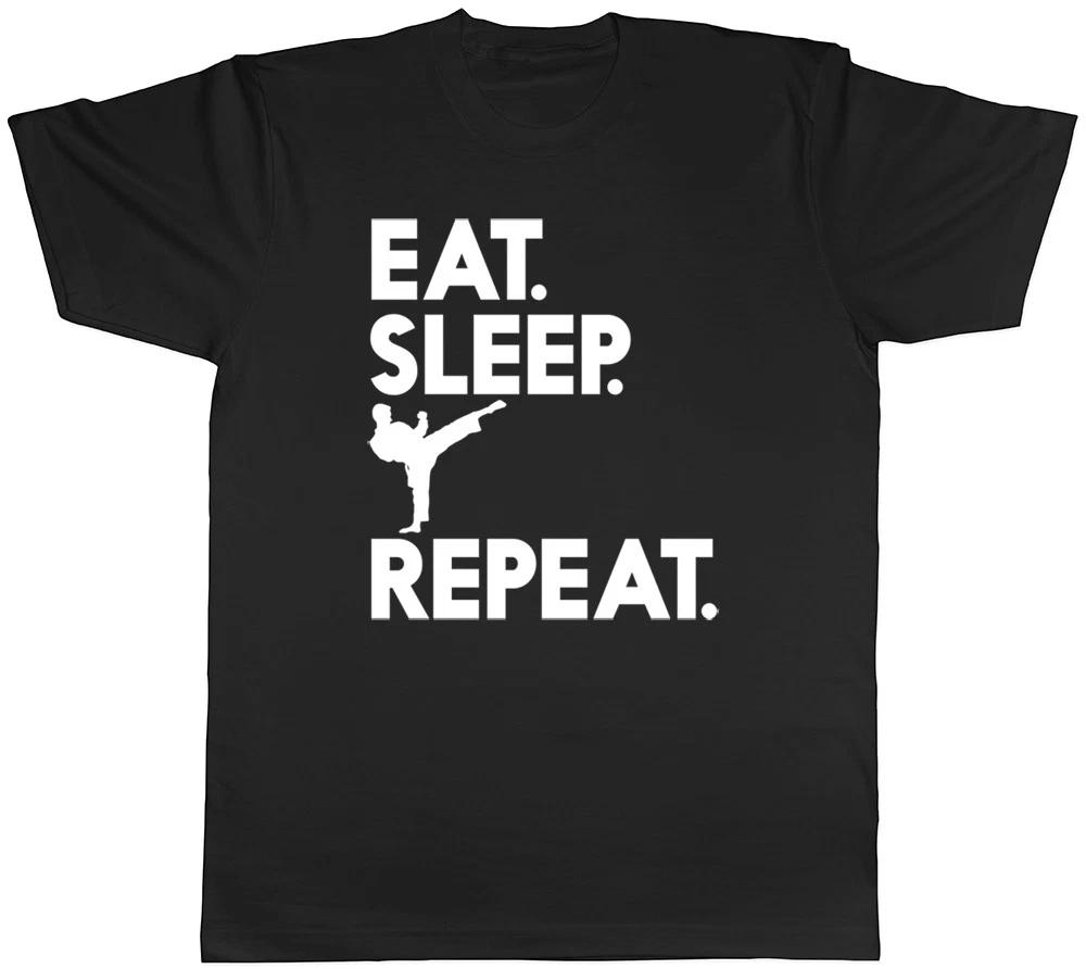 Eat Sleep Karate Repeat Mens Womens Ladies Unisex T-Shirt M