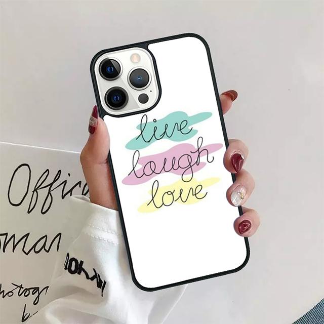 Live Laugh Love Quotes Phone Case Cover For iPhone 17 Air 15 16 14 13 12 Pro Max 11 Pro Max Plus Coque Shell