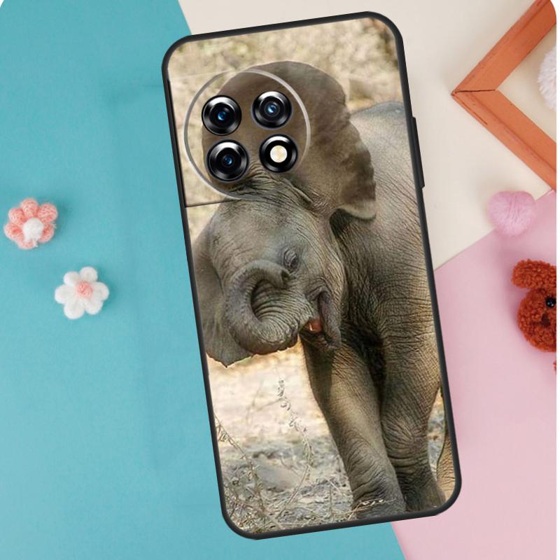 

African Elephant Silhouette Case For OnePlus 11 12 13 15 13R 12R 10R 8T 10T 9 10 Pro Nord 5 CE 4 3 2 Lite N20 N30 Cover OnePlus Nord 4
