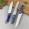 Ruční kování Japonský nůž Ocel Kuchyňské vykosťovací nože Šéfkuchař Krájecí sekáček Santoku s pochvou