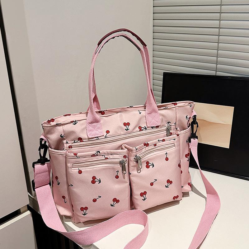 

Простая женская сумка-тоут через плечо, новая весенне-летняя универсальная портативная студенческая сумка для занятий розовый