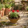 Decorative Kettle Shape Flower Pots Rust-Resistant Metal Teapot Planter  Balcony