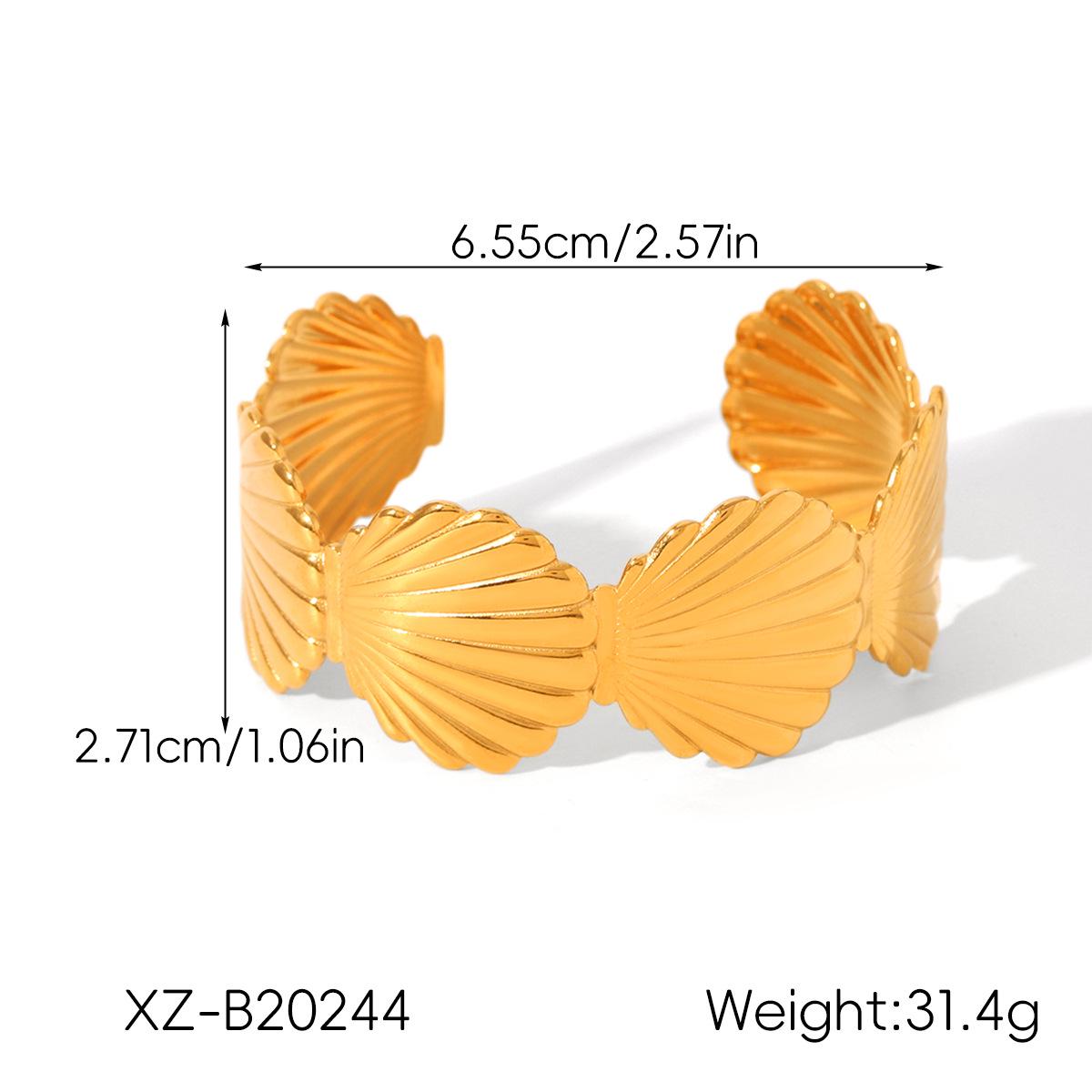 

INS Европейский и американский многослойный преувеличенный полированный браслет, 18К золото, титан, нержавеющая сталь: Не тускнеющие открытые украшения