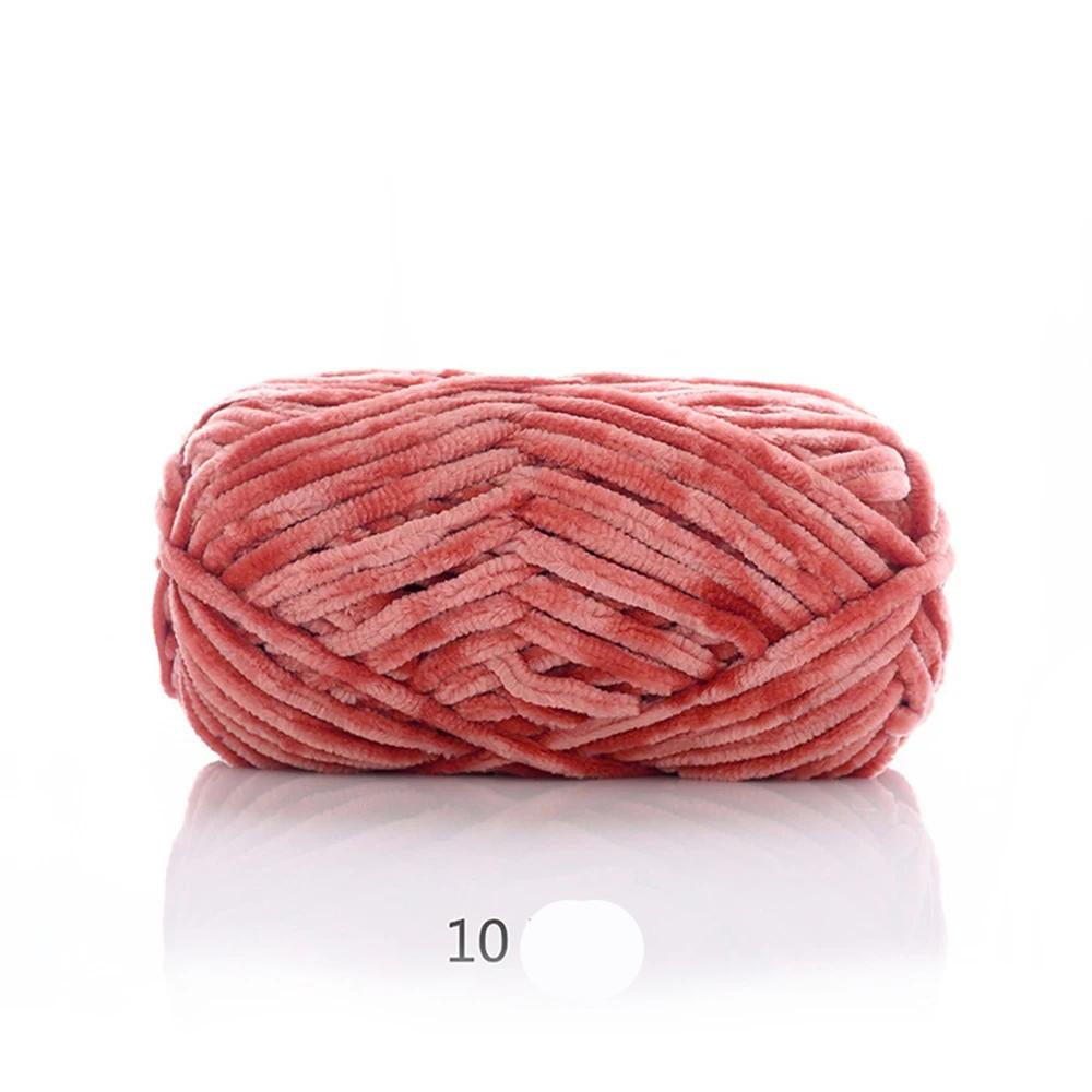 100g Chenille Colored Warm Plush Coarse Yarn Handmade Woven Yarn DIY Carpet Bag Doll Sweater Thread