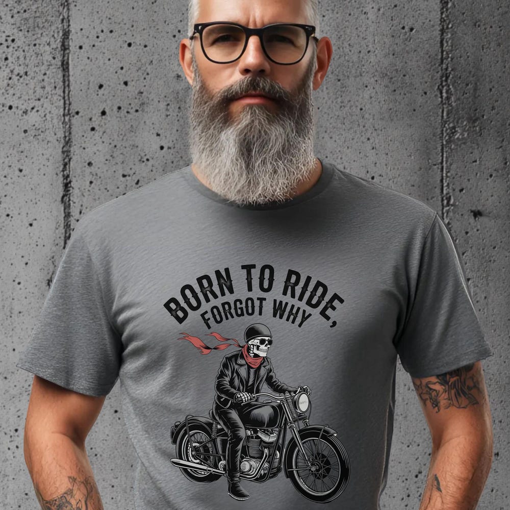 Funny Skeleton Biker T-Shirt: Retro Motorcycle Rider Tee XXXXL