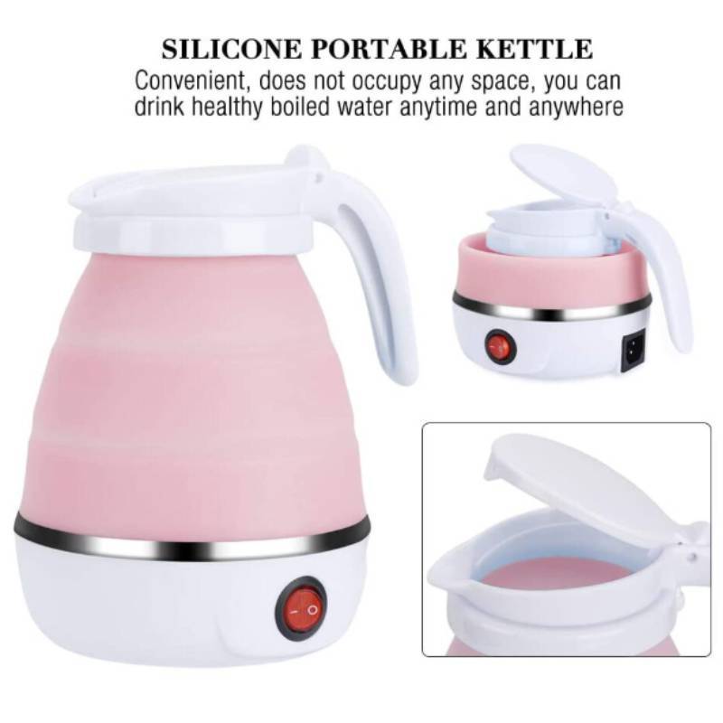 Collapsible Electric Kettle Portable Water Boiler For Travel Camping Caravan Boat Hiking Business Trip Home Use