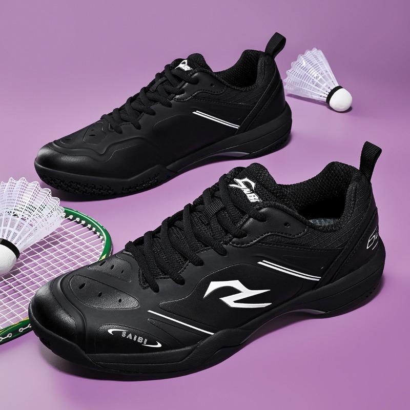 

Adult badminton shoes men s and women s breathable wear-resistant non-slip tennis shoes professional training badminton shoes 35 чёрный
