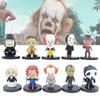 Film Horror 10pcs Action Figure Chucky Saw Joker Model Dolls Toy Collections For
