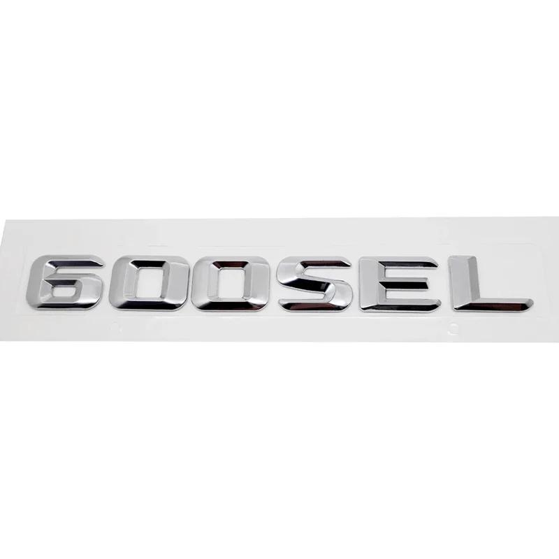 ABS Kovová Samolepka na Auto Zadní Kufr Čísla Písmena Znak pro Mercedes Benz 300SEL 500SEL 560SEL 600SEL Znakové Samolepky Dekorace
