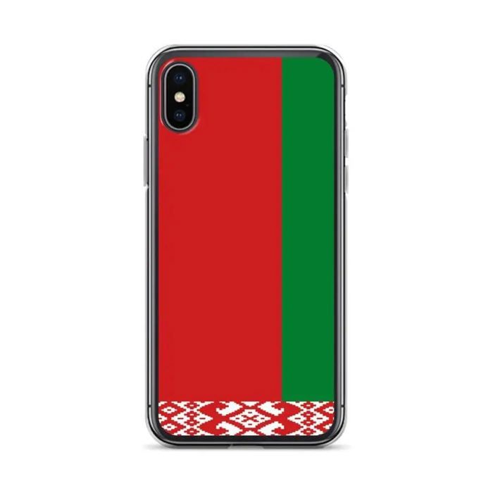 Coque iPhone XS - Drapeau de la Biélorussie - Silicone Souple - Protection Chocs - Légère - Mixte