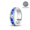 Rings 925 Silver Star Moon Colorful Sparkling Zircon Simple Rings For Women Exquisite Wedding Engagement Birthday Jewelry Gifts