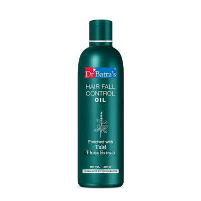 Dr Batra's Hair Fall Control Oil 200ml Pack of 1 for Healthier Scalp, Nourishment, Lightweight & Deep Cleansing