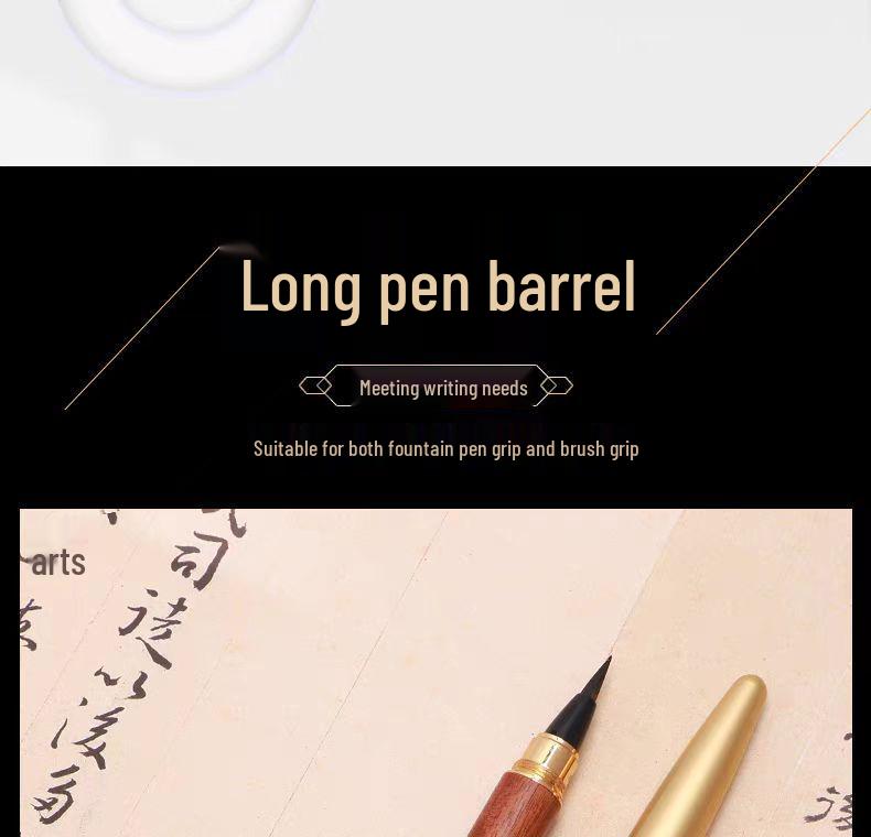 Sandelholz Weiche Spitze Kalligraphie Pinselstift - Gravierter Füllfederhalter Stil für Schülerübungen