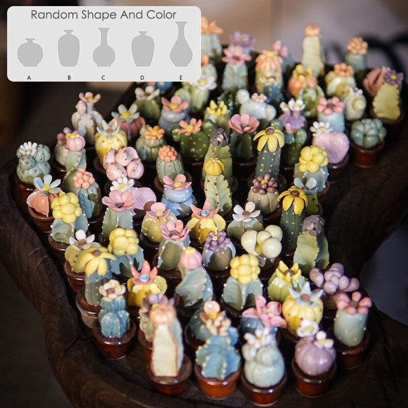 

Hand Painted Ceramic Mini Vase for Succulents Hydroponic Flowers Home Decor and Small Party Decoration