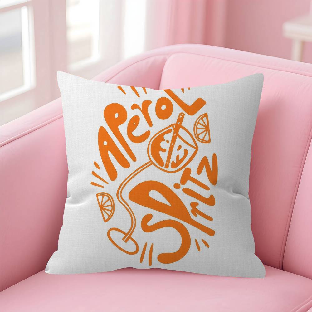 Anime AAperolS SSpritzS  Cushion Cover Car Throw Pillow Case For Sofa Car Christmas Gift