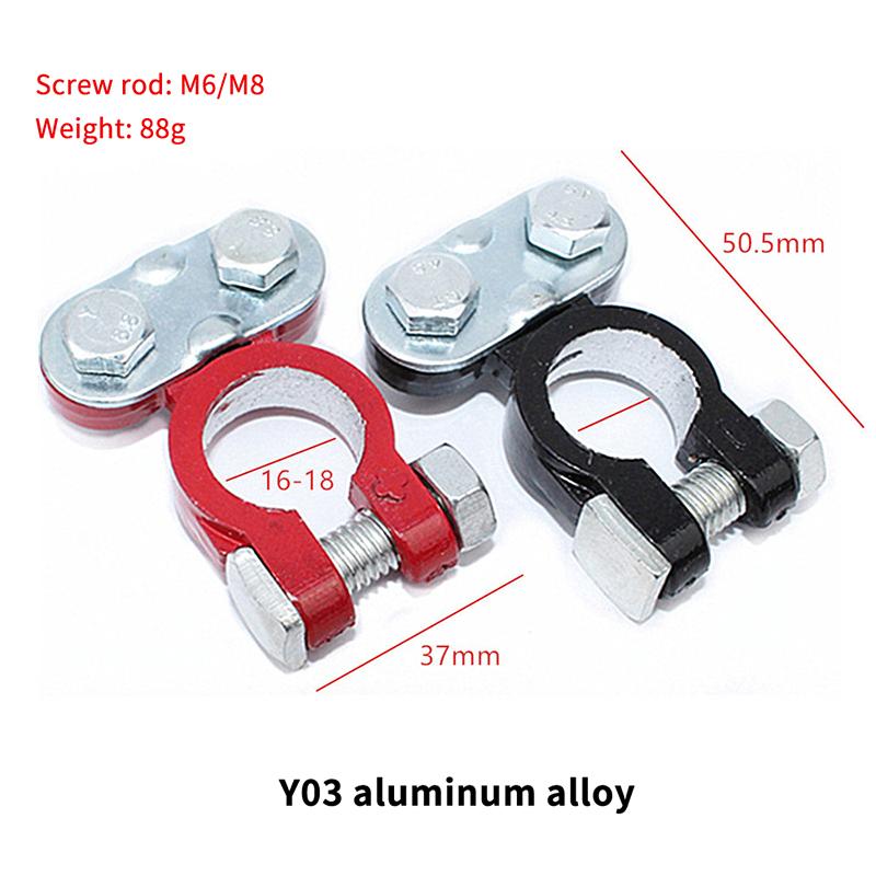 Car Battery Terminal 12V 24V Clamp Pile Head Connector Pole Post Heavy-Duty Clamp Clip Terminal Pile Head For Auto Boat Truck