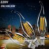 Stmívatelná E14 LED žárovka 2W 4W 6W Edison Retro Vláknová Svíčka Světlo 220V 240Lm