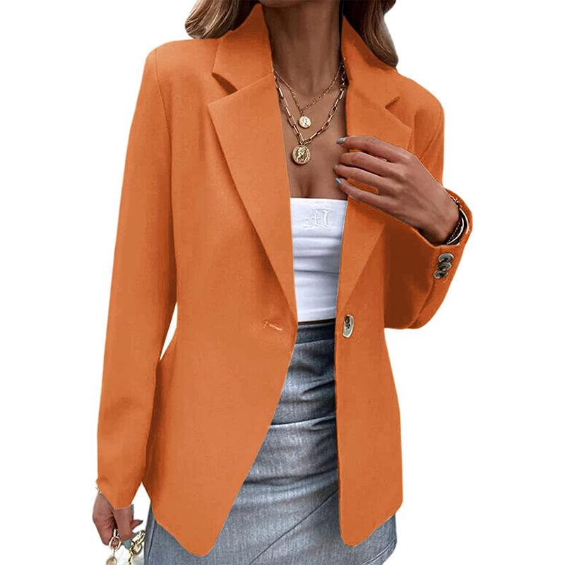 Blazer nou 2025 Îmbrăcăminte pentru femeie în stil coreean Îmbrăcăminte exterioară cu mâneci lungi Top cardigan solid Office Lady Jacket subțire Palton elegant Plus Size