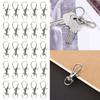 25Pcs Swivel Lobster Clasp Stainless Steel Swivel Keyrings Clasp Portable D Ring Snap Hook for Jewellery DIY Puppy Chain Key Bag