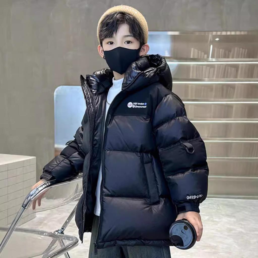 Boys Down and Cotton Jacket Windbreak Outerwear Lovable Thicken Winter Autumn Warm Teenagers Christmas Gift Children's Cloth