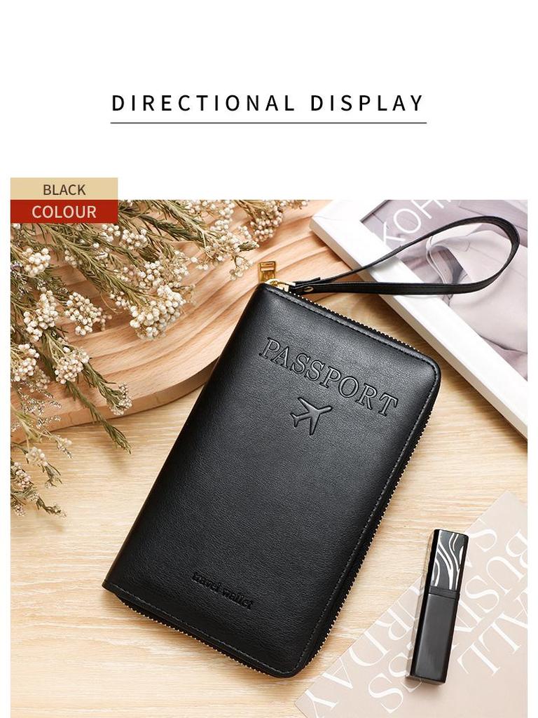 Multifunctional RFID Travel Passport Holder and Document Bag