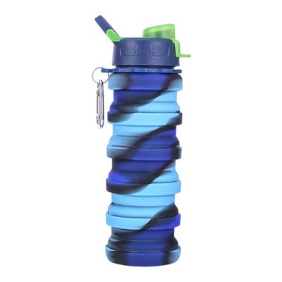 Portable Folding Travel Water Bottles Silicones Outdoor Leakproof Water Bottles for Fitness Lover