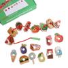 Caterpillar Food Baby Threading Games Lacing Beads Learning Toy  Baby Toddlers Kids