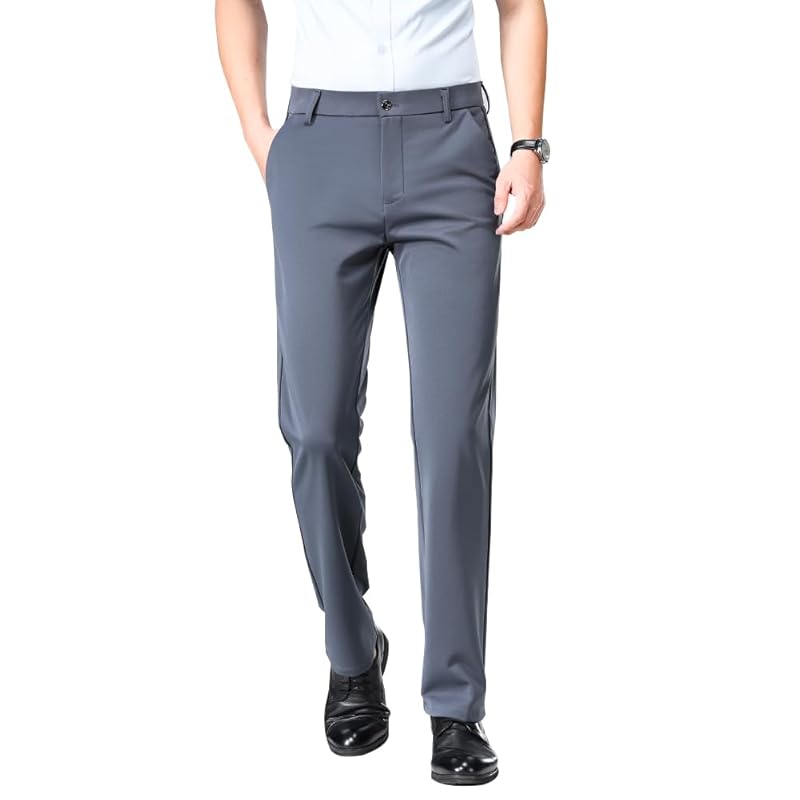 [HMT] Slacks Men's Pants Summer Clothes Cooling Pants Suit Pants Cool Touch Sensation Thin Long Pants Business Work Clothes Pants No Tack Stretch