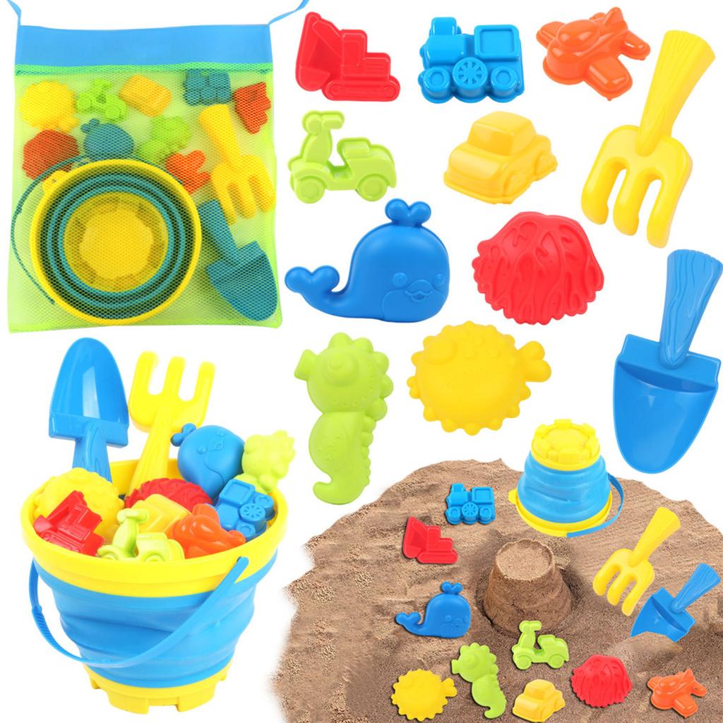 Kids Childrens Play Sand for Sandbox Children's Foldable Beach Bucket Toy Playset Telescopic Square Round Outdoor Chairs for Inflatable