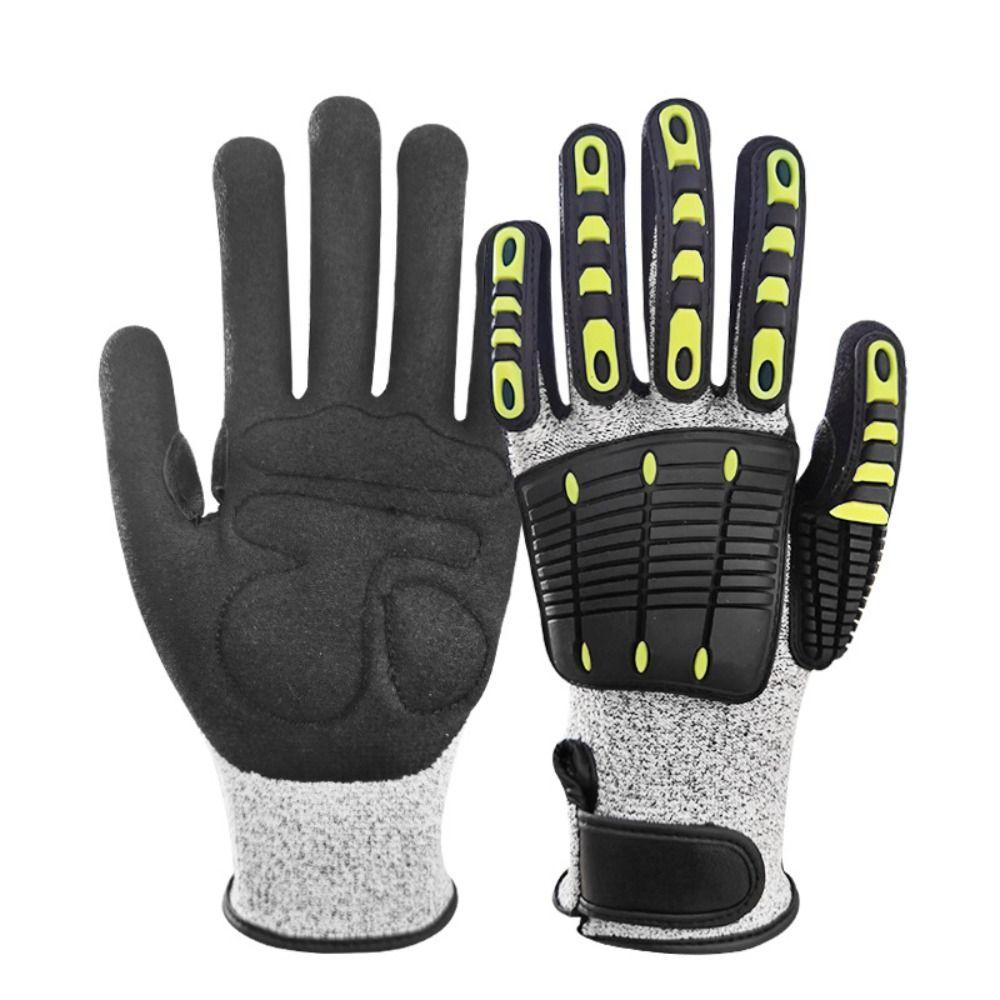 Shock Absorbing Mechanical TPR Gloves Oil-proof Anti-smashing Gloves  Rescue Work
